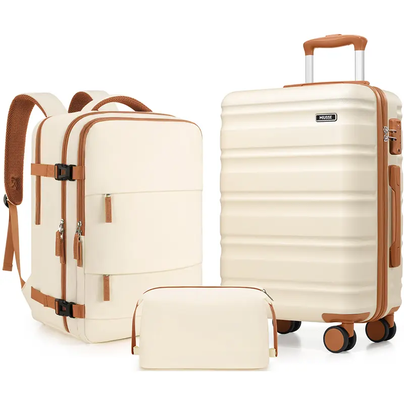 Miusse 3-Piece ABS Hardshell Luggage Set