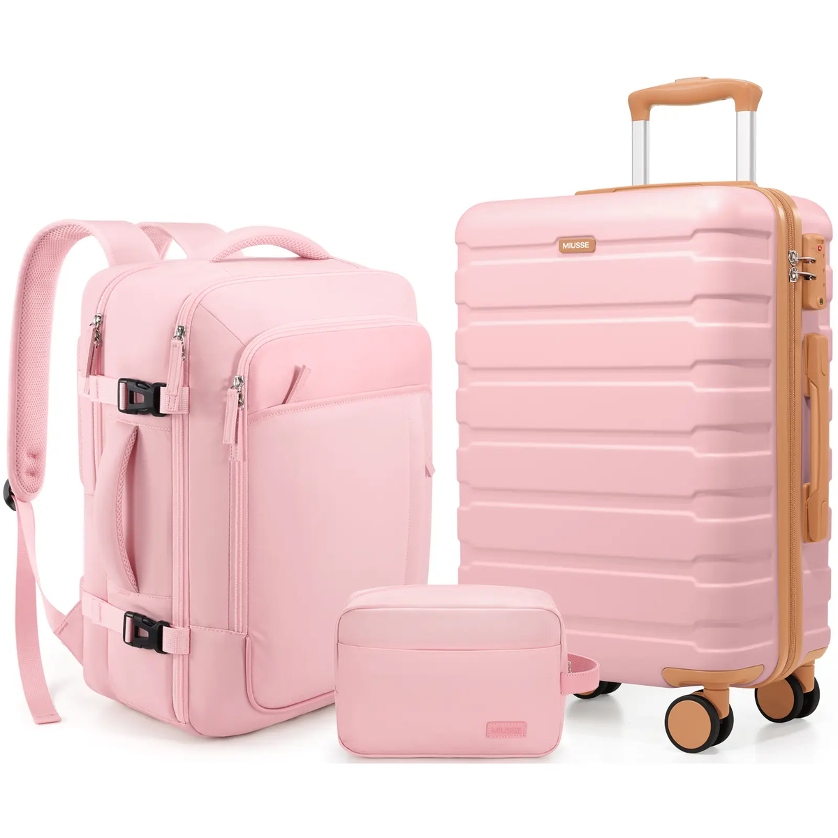 Miusse 3-Piece ABS Hardshell Luggage Set