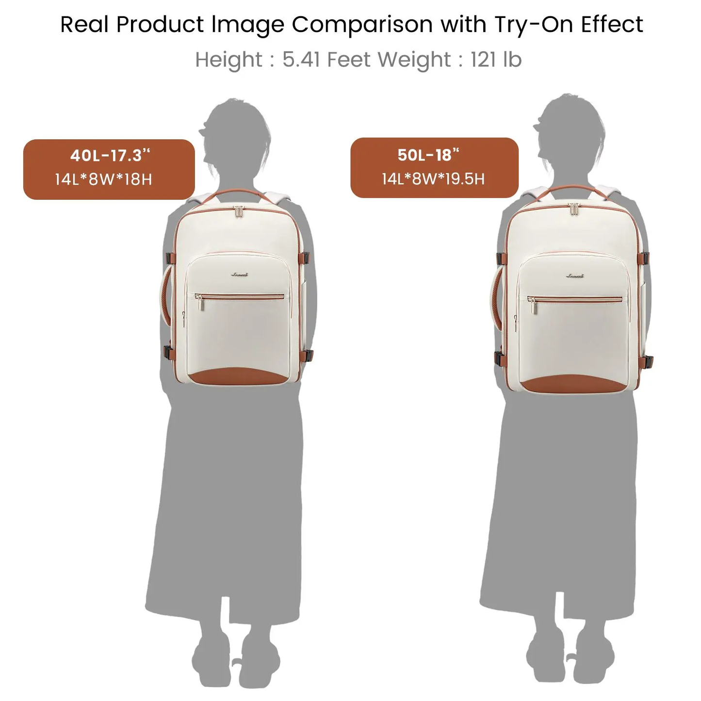 LOVEVOOK Colorblock Carry-On TravelBackpack with 3 Packing Cubes and LaptopCompartment - Personal ltem,TSA-Friendly,Travel Essentials, Airline Approved Travel Bagfor Hiking, Weekend, TikTokShopBackToSchool
