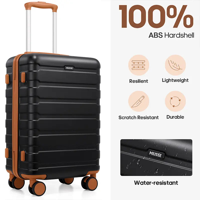 Miusse 3-Piece ABS Hardshell Luggage Set