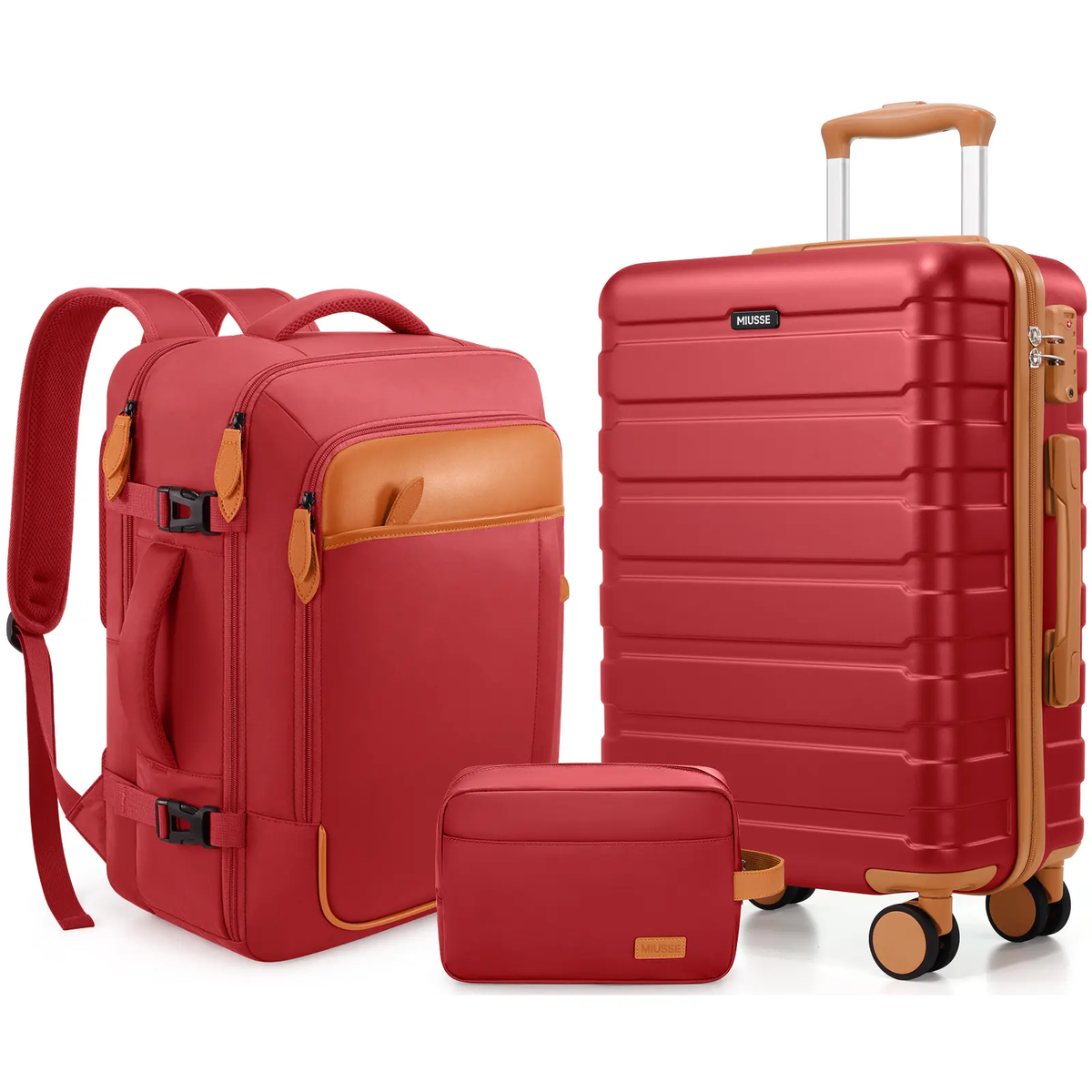 Miusse 3-Piece ABS Hardshell Luggage Set