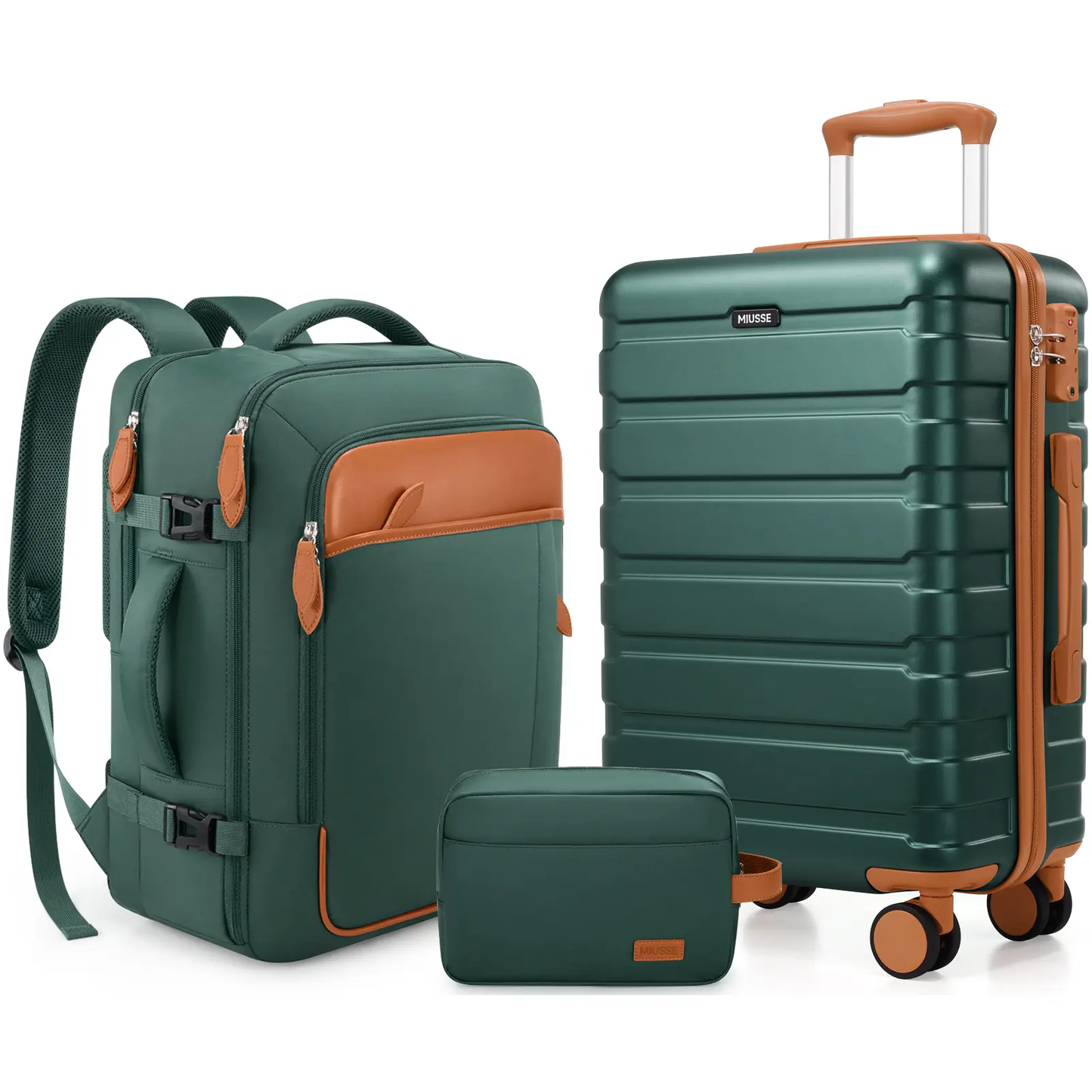 Miusse 3-Piece ABS Hardshell Luggage Set