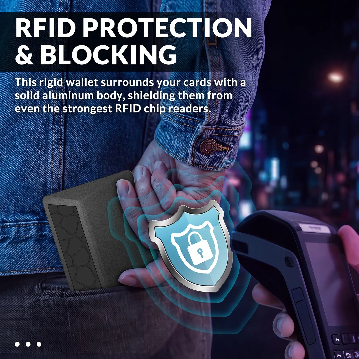 XPOVOS Hero Metal Wallet for Men with RFID & Money Clip