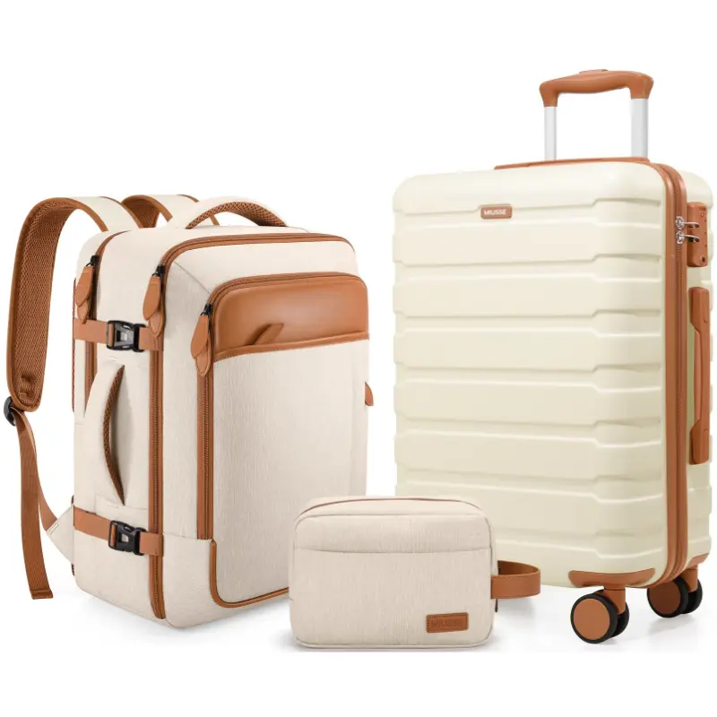 Miusse 3-Piece ABS Hardshell Luggage Set