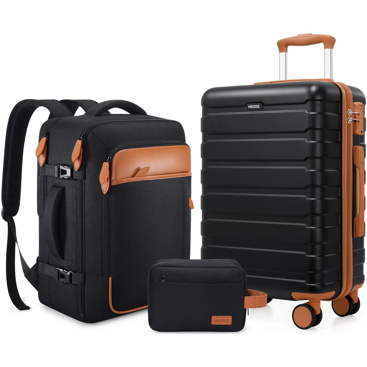 Miusse 3-Piece ABS Hardshell Luggage Set